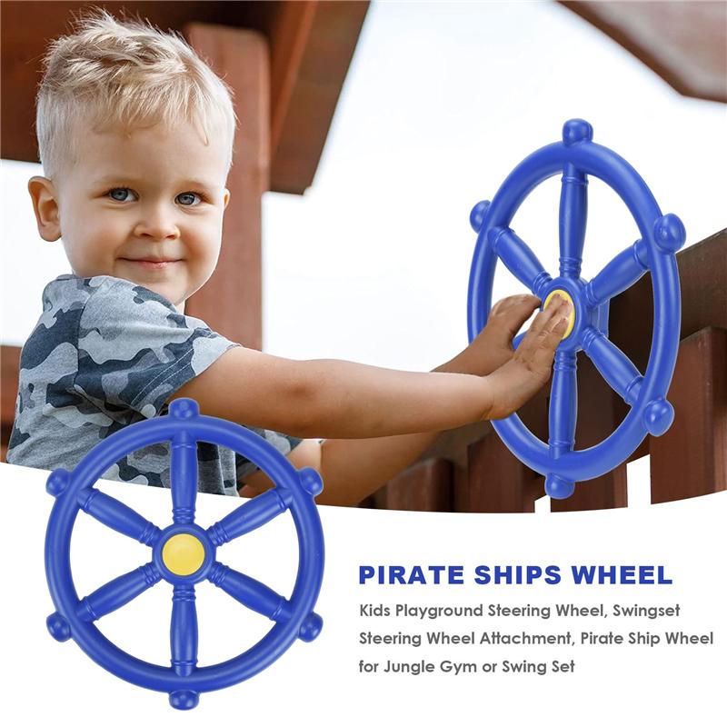 

Pirate Ship Wheel Toy Outdoor Playhouse Toy Imaginative Swingset Attachment Playground Accessories for Swingset Tree House синий