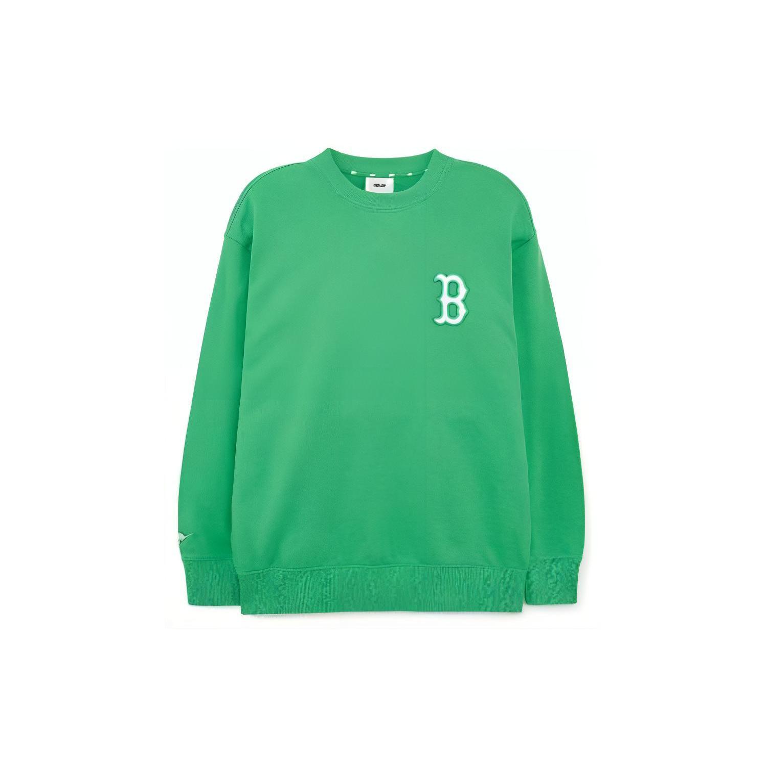 MLB Sweatshirts Men s Green Crew Neck Moderate Regular 3AMTD0131-43GNS XS