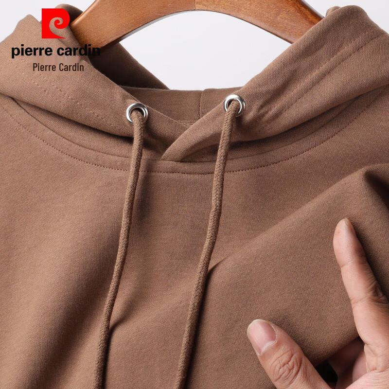 Pánská jednobarevná ležérní mikina s kapucí Pierre Cardin