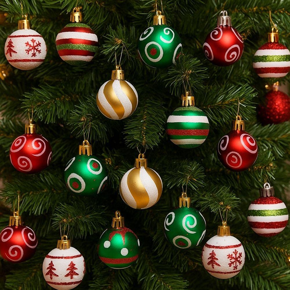 4/6cm Christmas Hanging Ball Electroplated Christmas Baubles  Photographic Props