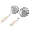 Household Items Kitchen Supplies Stainless Steel Slotted Spoon Frying Hole Scoop Wooden Handle Filter Mesh Leakage