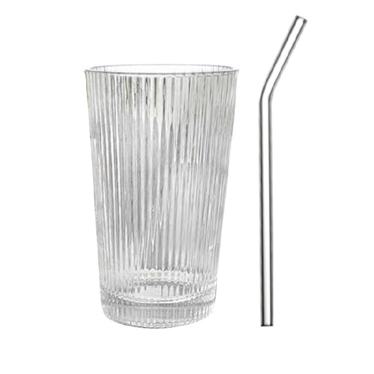 375ml Coffee Mugs Wine Glasses Striped Whiskey Glass Water Cups Drinking Cup