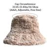 Faux Fur Plush Bucket Hat Furry Panama Hat Outdoor Fisherman Cap  Women