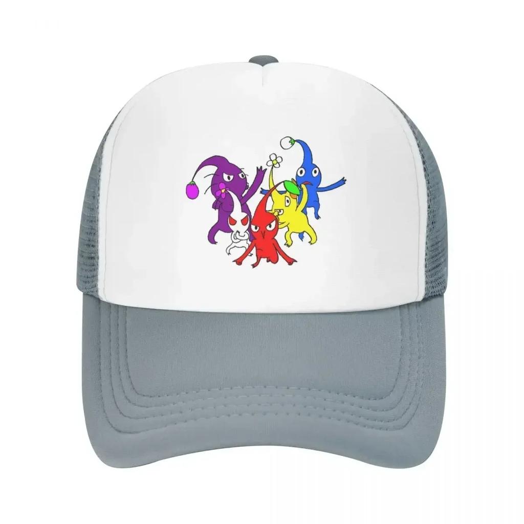Pikmin Cap Fashion Casual Mesh Baseball Caps Adjustable Hat Hip Hop Summer Unisex Baseball Hats Polychromatic