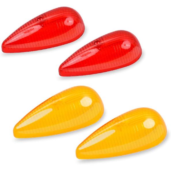 

4Pcs Teardrop Marker Lights Lenses Compatible with Airstream,Shasta,and other vintage travel trailers,For Pathfinder #662 teardrop marker lights,ONLY