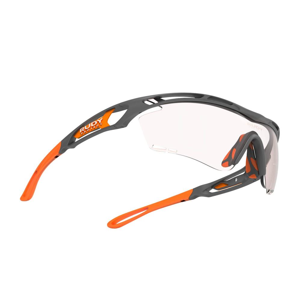 RUDYPROJECT Sportsonnenbrille für Straße und TRALYX Piyombo Mattes Gestell mit Impact X2 Photochromen Roten Gläsern Radfahren, Bike, Triathlon, Laufen,