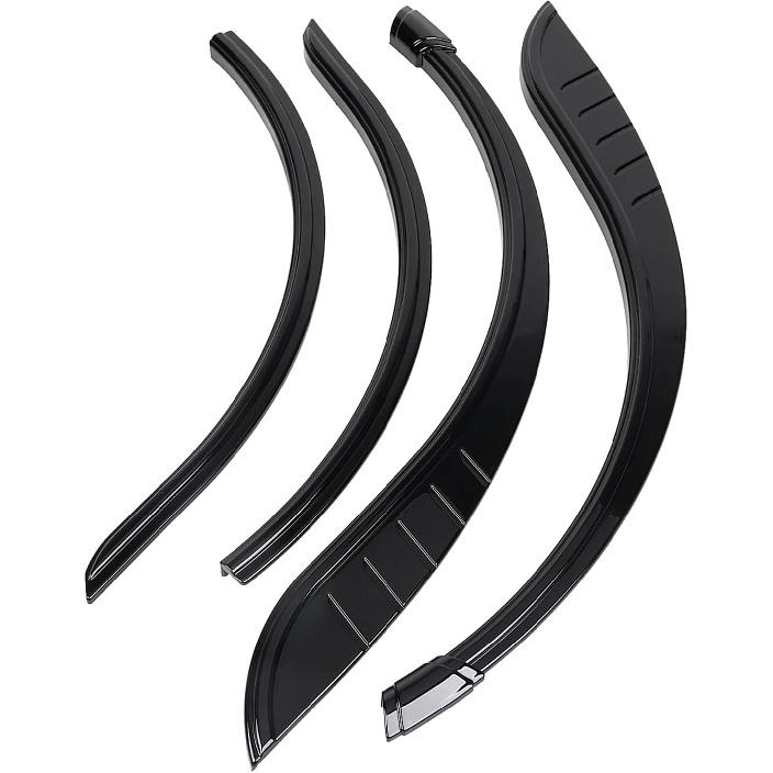 Chrome ABS Rear Fender Rear Fender Flares Skirts Trim Accent for Harley FLHTCUTG Tri Glide Ultra Classic 2009-2022, FLHXXX Street Glide Trike чёрный