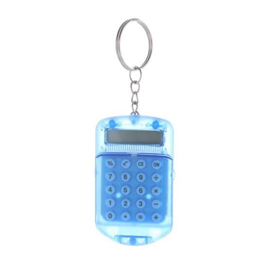 Portable Mini Flip Calculator Hanging Pendant Keychain Keyring Key Holder Gift