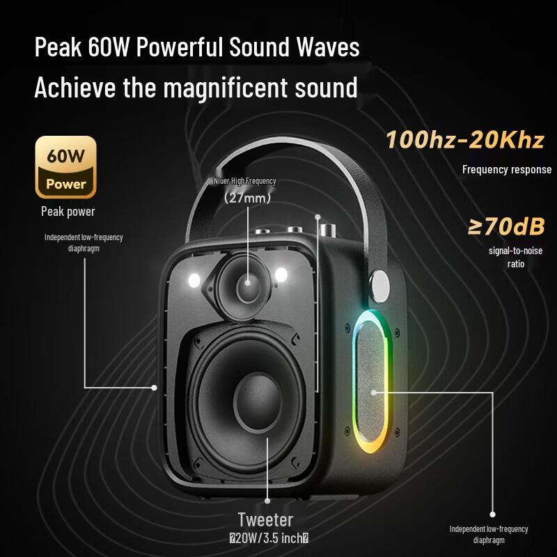 Malata KS-8 Portable Outdoor Bluetooth Speaker (CN Version)