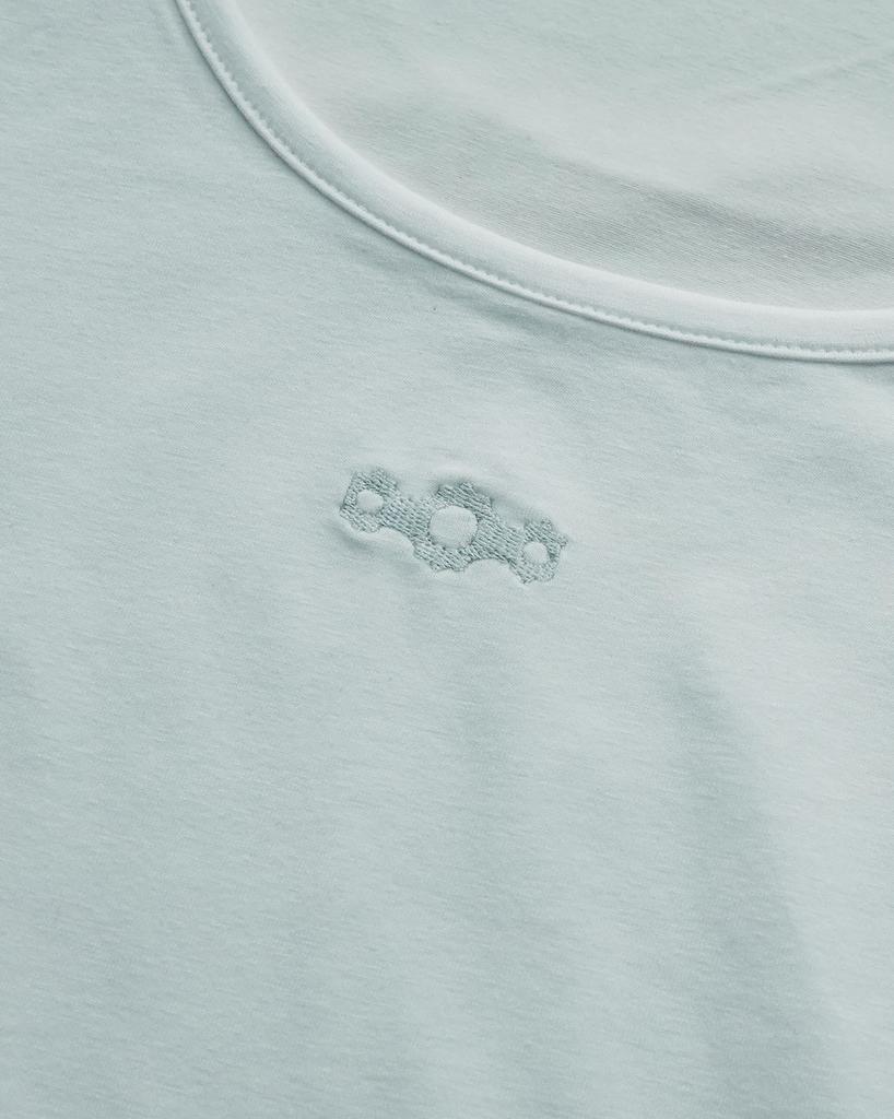 Maegolenseoul Tri-Eclipse Embroidered U-Neck T-Shirt Gray