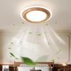 Modern Minimalist Solid Wood Leafless Fan Light - Silent Integrated Ceiling Light for Bedroom and Restaurant
