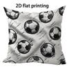 1pc Soccer Themed Throw Pillow Covers 2D Flat Printed Football Decorative Cushion Cases For Sports Fans Home Bedroom Decor