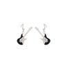 Silver Needle Lightning Guitar Pendant Earrings - High-End Sweet Punk Fashion for Women