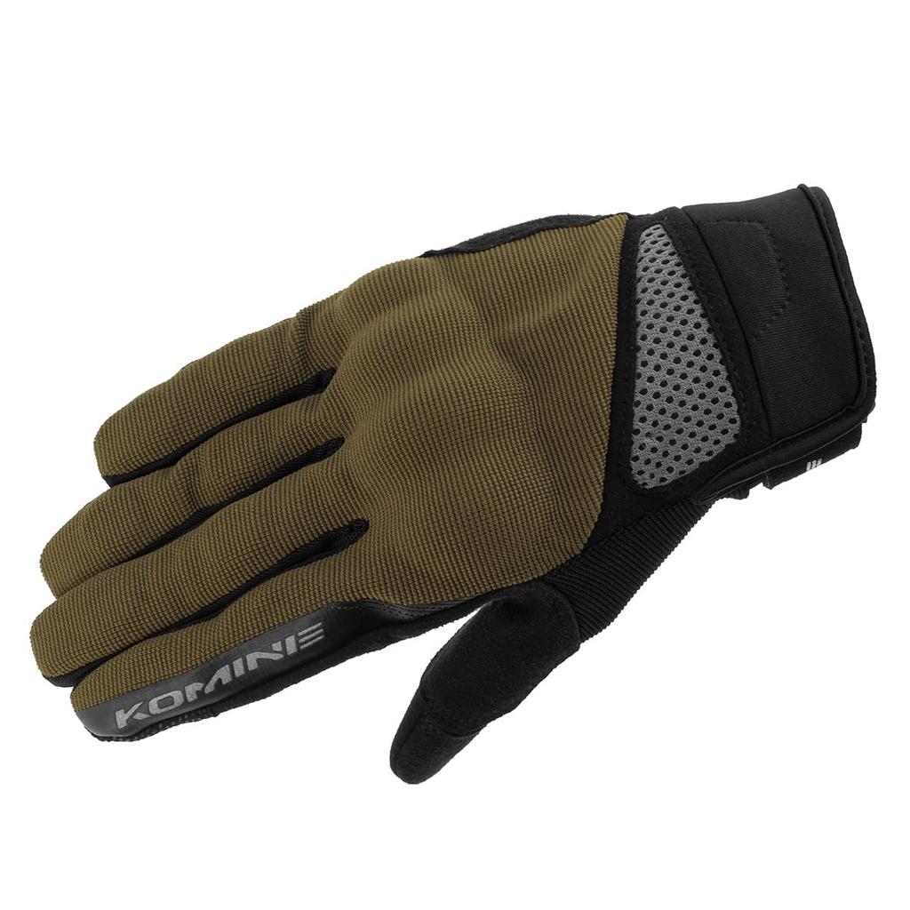 KOMINE Motorcycle Gloves 3D Protect Mesh Gloves Olive 2XL GK-1633