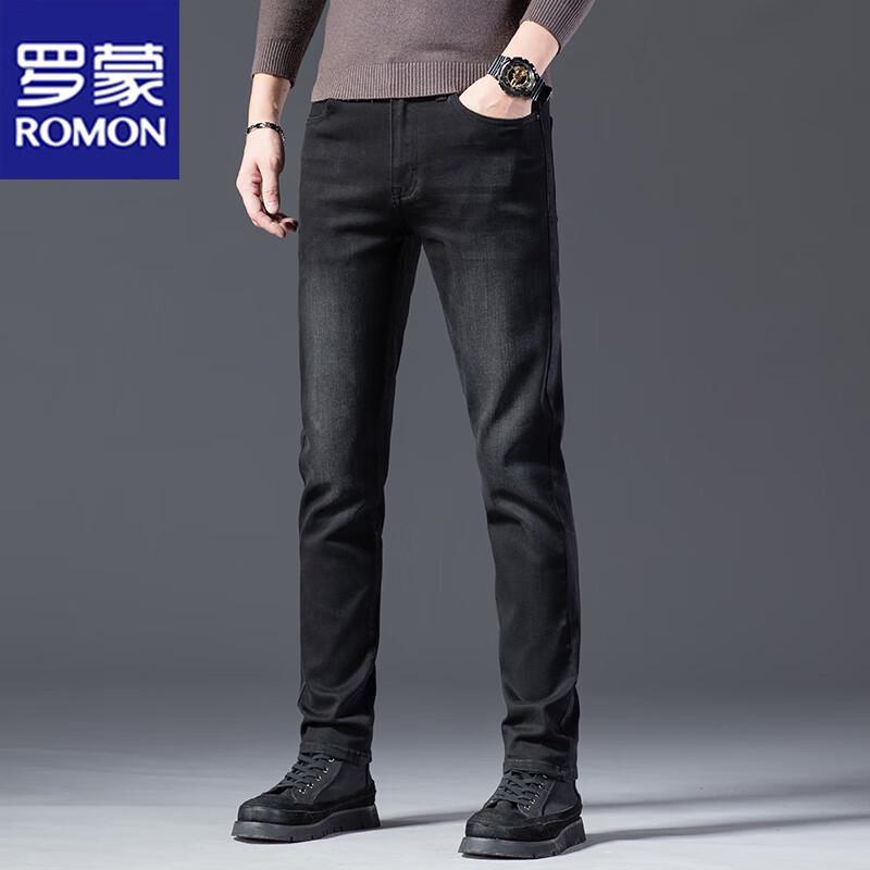 ROMON Men's Lightweight Straight Fit Jeans