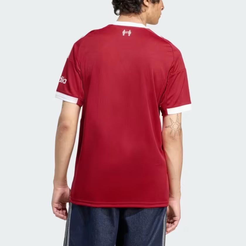 Adidas Aeroready Liverpool FC 25/26 Season Fan Version Home Slim Fit Moisture-Wicking Football Shirt Men Tops JV6423