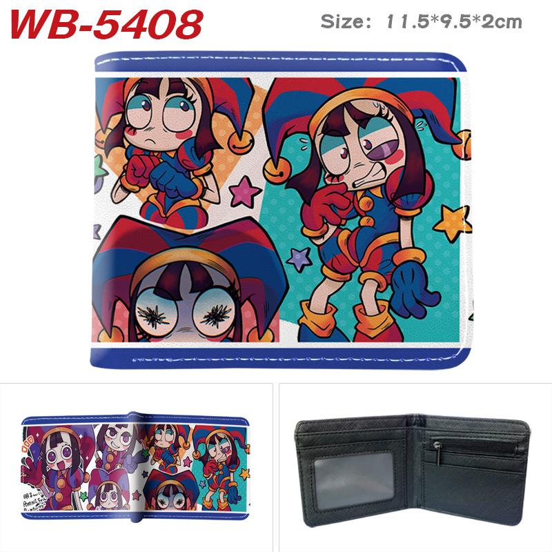 The Amazing Digital Circus Anime Full Color Bifold Wallet, Digital Circus Merch Short Card Holder with Multiple Card Slots for Men Women 1pcs