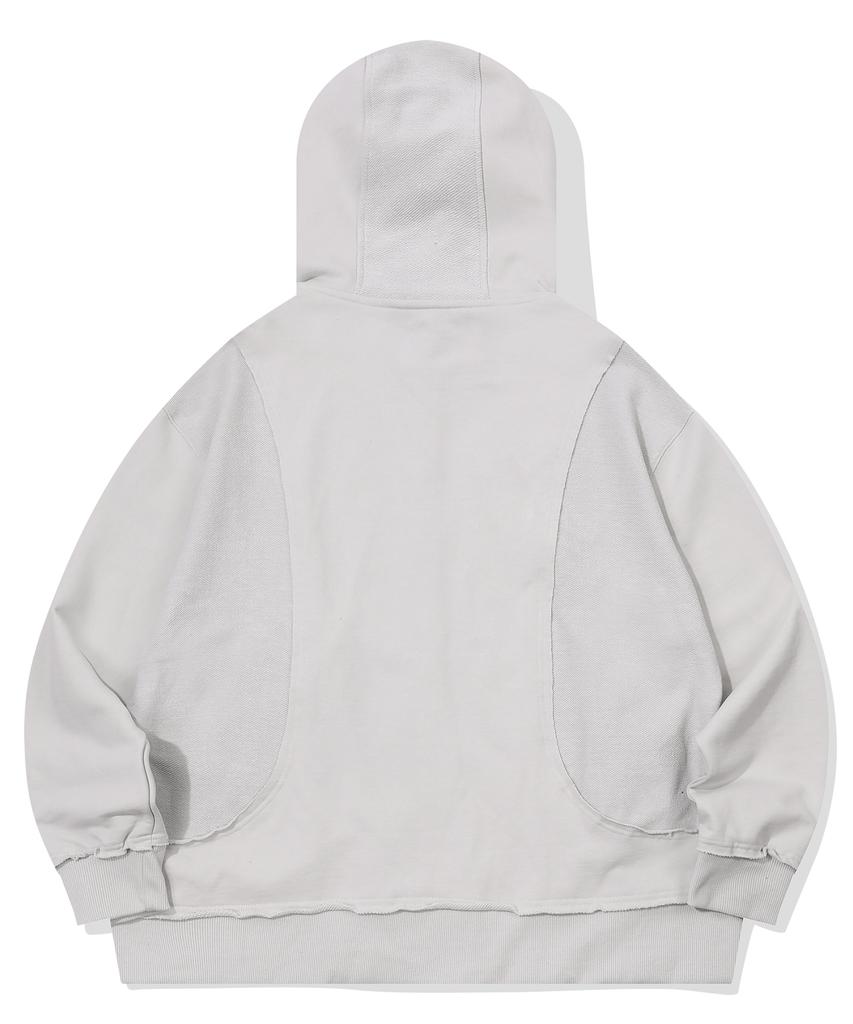Episode Untitled In&Out Patchwork Zip-Up Hoodie_ Ice Gray