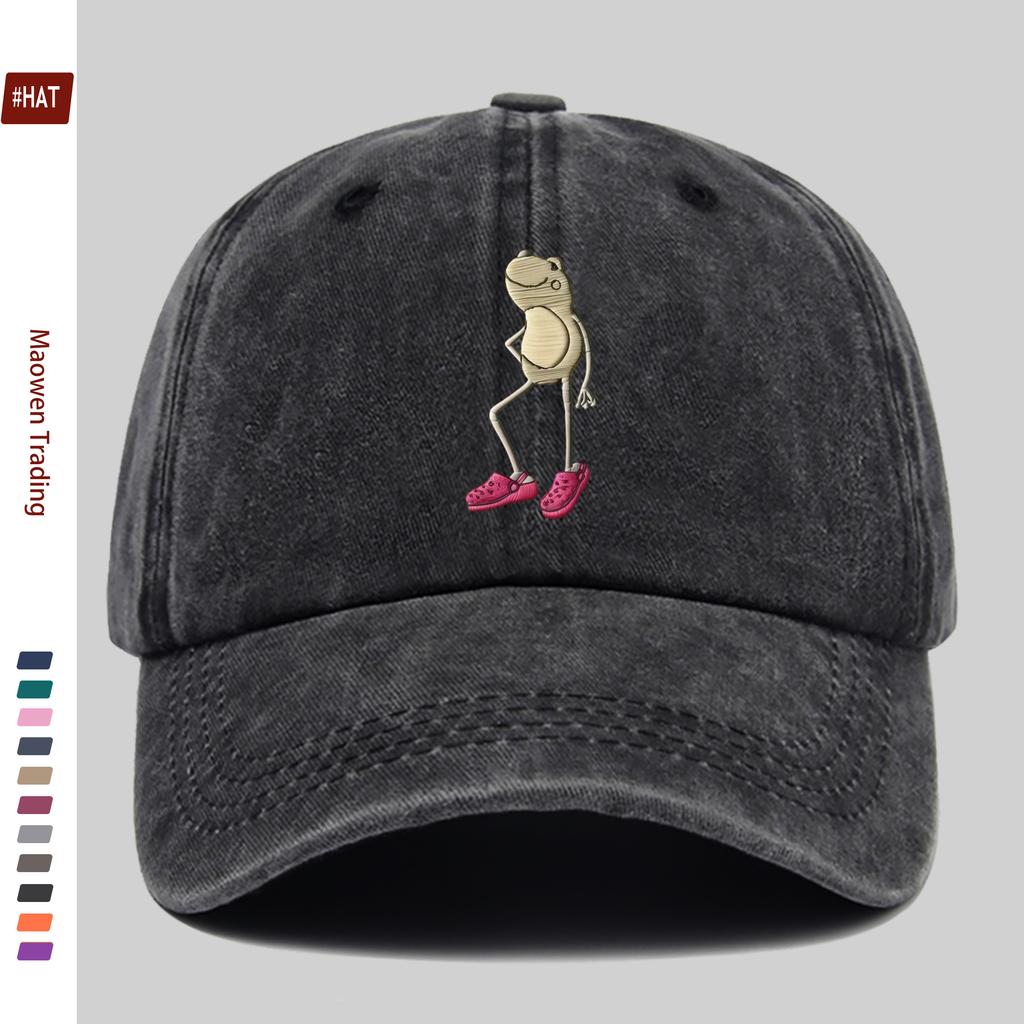 pc Cartoon Frog Print Baseball Cap Casual Printed Sun Hat Comfortable Lightweight Decorative Hat with Adjustable Strap Truck