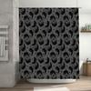 Black Cat Shower Curtain Spooky Halloween Decor Cute Kitten Bathroom Set Washable Waterproof Home Decor Artistic Pattern Modern