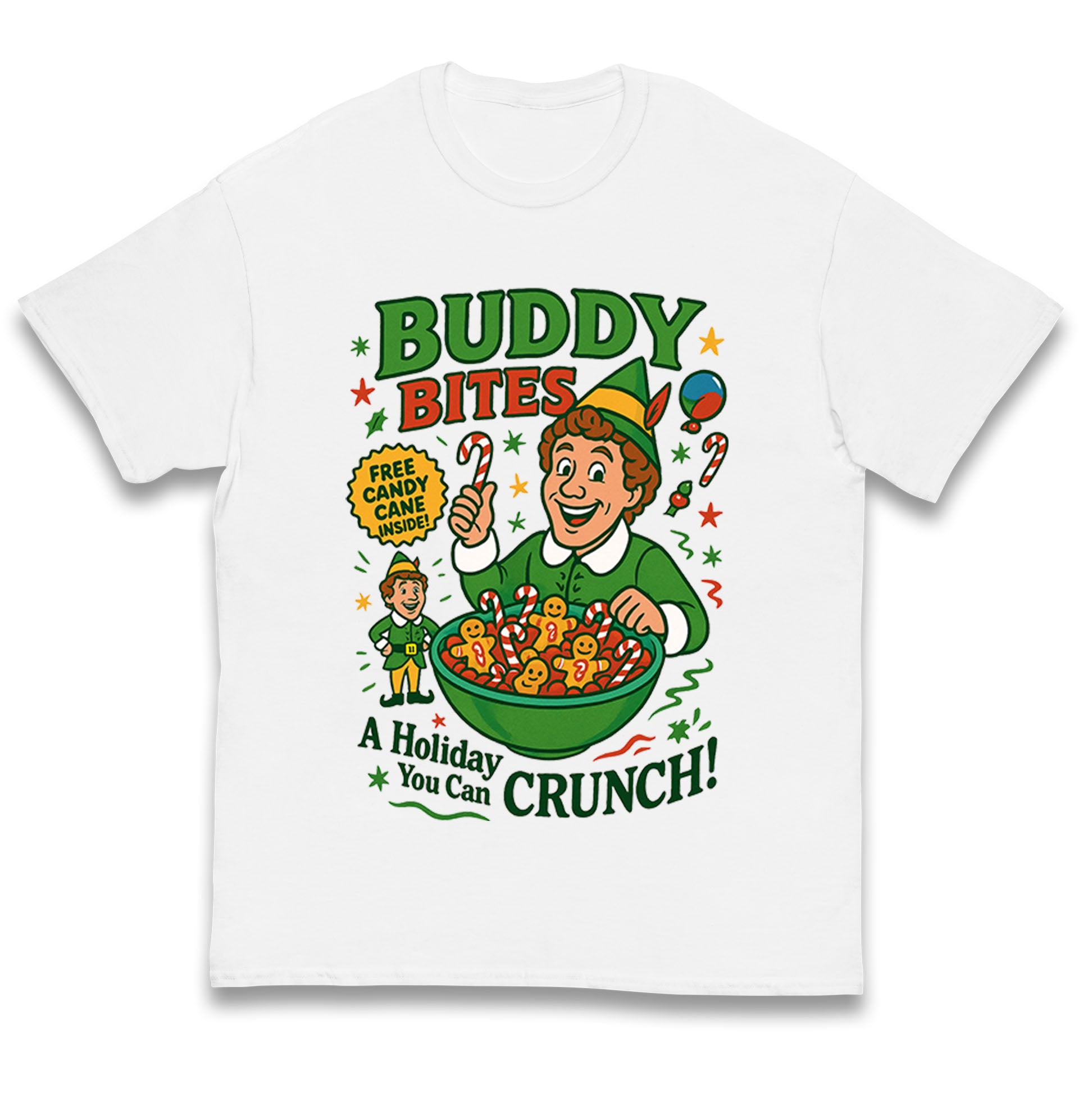 Buddy Bites Buddy The Elf Christmas Kids T Shirt 130