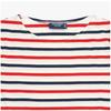 Saint James Unisex Long Sleeve Tee Modern Stripe Ecru Marin Tulipe 8115