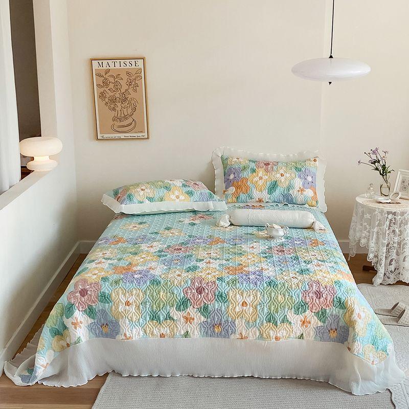 Cotton Tatami Quilted Bed Cover One-Piece Cotton Four-Piece Thickened Bed Sheet Three-Piece Set Four Seasons Universal Quilt Cover