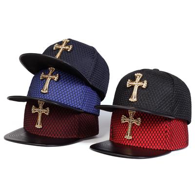 Cappellino da Baseball Unisex Regolabile di Design con Decorazione a Croce in Metallo Cappellini Hip Hop Piatti Primavera Autunno Cappelli per il Tempo Libero all'Aperto Accessori da Viaggio per Donna Uomo