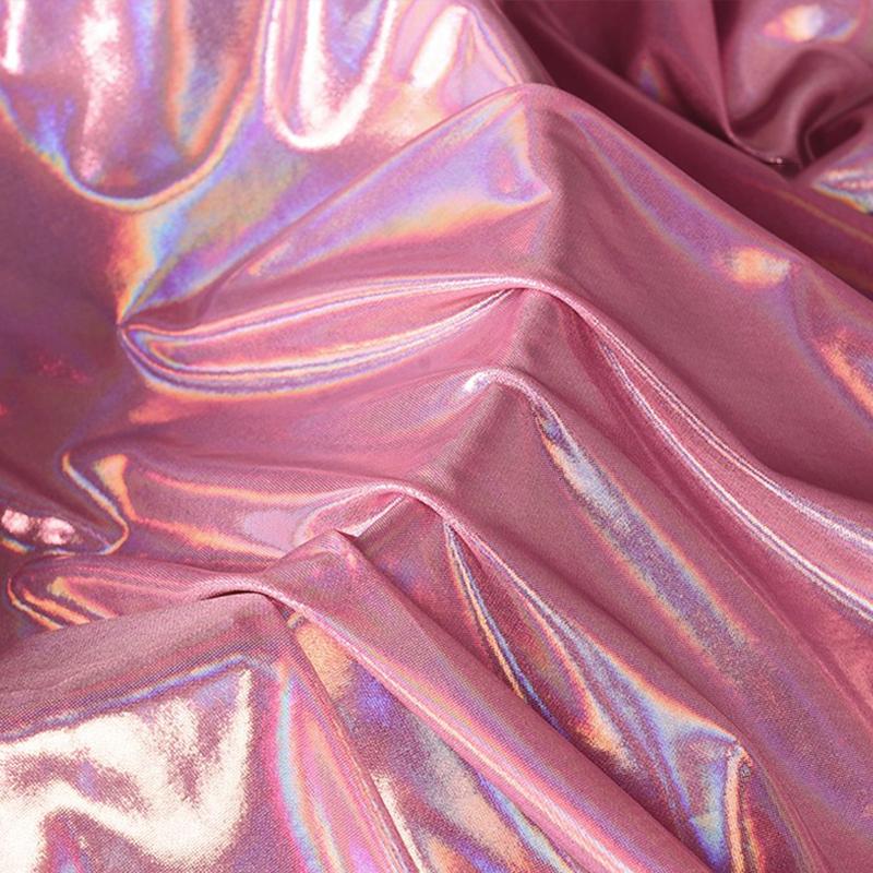 Glitter Laser Fabric Soft Shiny Liquid Iridescent Holographic Cloth DIY Sewing Stage Costume Wedding Party Background