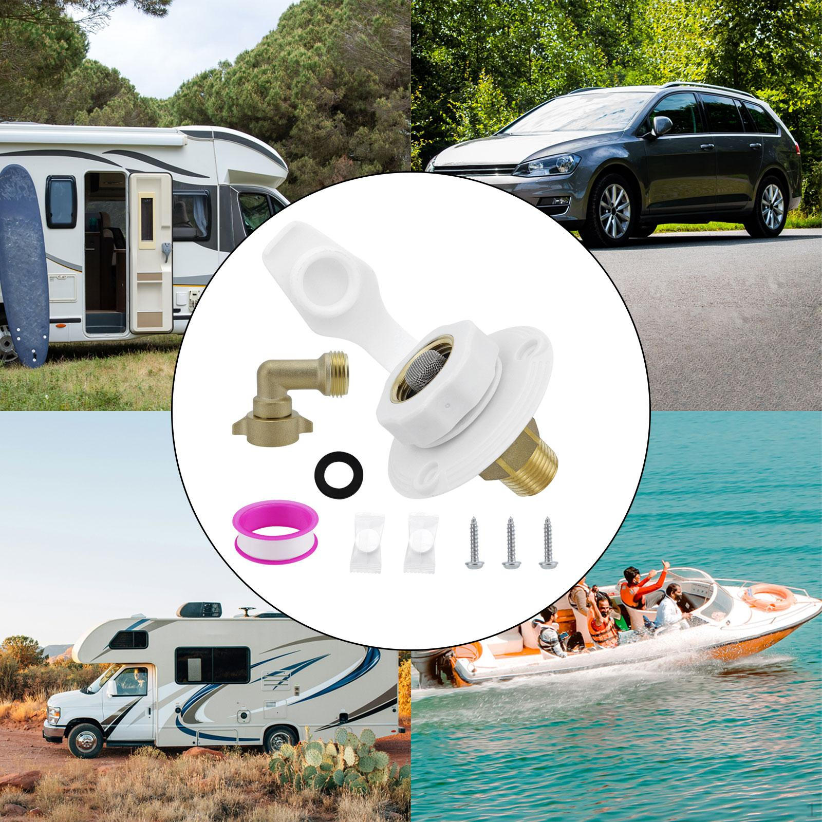 

RV Міський Водовідвідний З єднувач Легка Установка Практичне Обслуговування Заміна з Зворотним Клапаном для білий