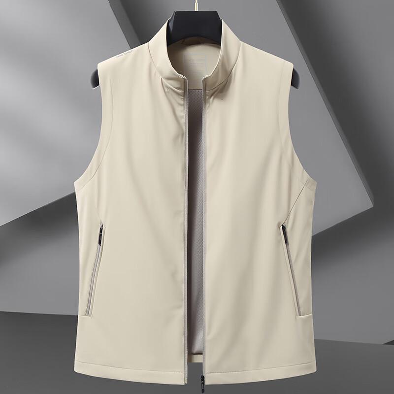 Men's Plus Size Thin Sleeveless Stand Collar Vest