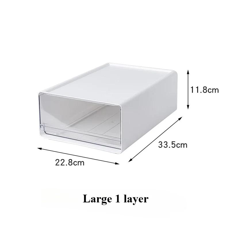 Office Desktop Storage Box Organizer Drawer-style Workstation A4 File Storage Cabinet Transparent Storage Boxes Stackable Rack