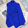 Frühling und Herbst Koreanische Mode Britischer Stil Einfarbiger Blazer Damenbekleidung Französische Textur Mode Kleiner Anzugmantel Damen