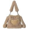WTEMPO Autumn Winter Plush Handbags Fashion New Large Capacity Cross-body Bags Niche Hand Hairy Shoulder Bags