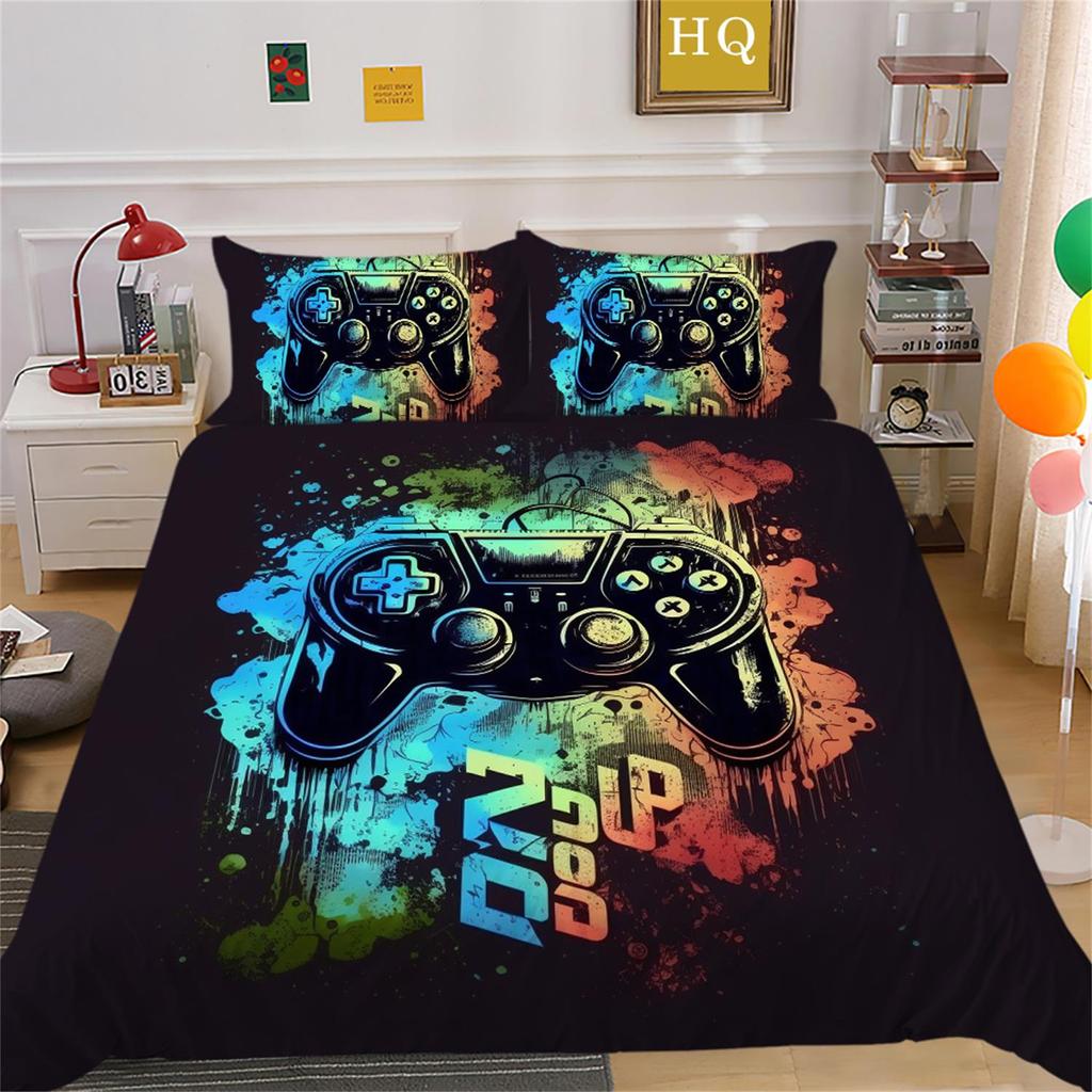 Home Set di biancheria da letto Game Player Quilt e federa AU/EU/US Letto matrimoniale/letto matrimoniale Full Size