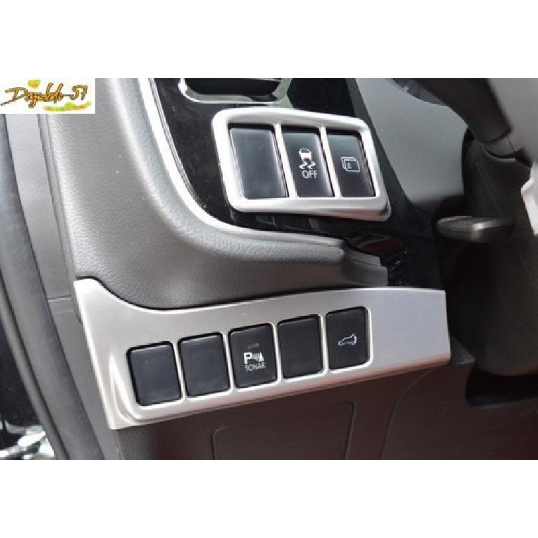 Fits For Mitsubishi Outlander 2013- Silver Headlight Button Frame Cover Trim