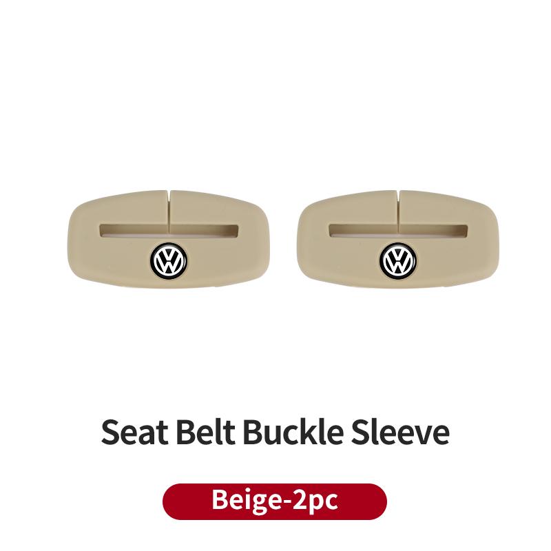 ear1 Car Silicone Seat Belt Buckle Covers Scratch-Resistant Protective Covers Car Interior Accessories For VW Golf Polo Tiguan Passat