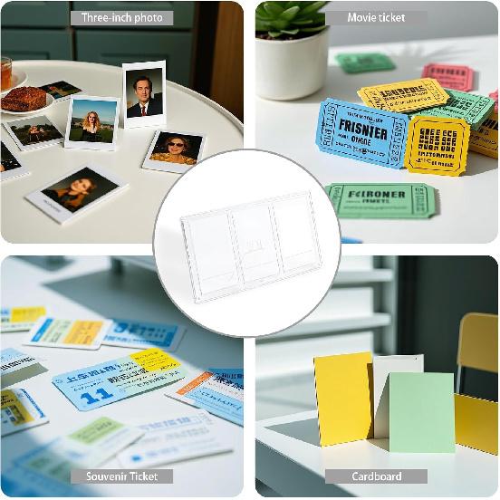 Mini Picture Frame for 2x3 Films, 3 Grid Clear Table Photo Frame for Mini Photo tant Film