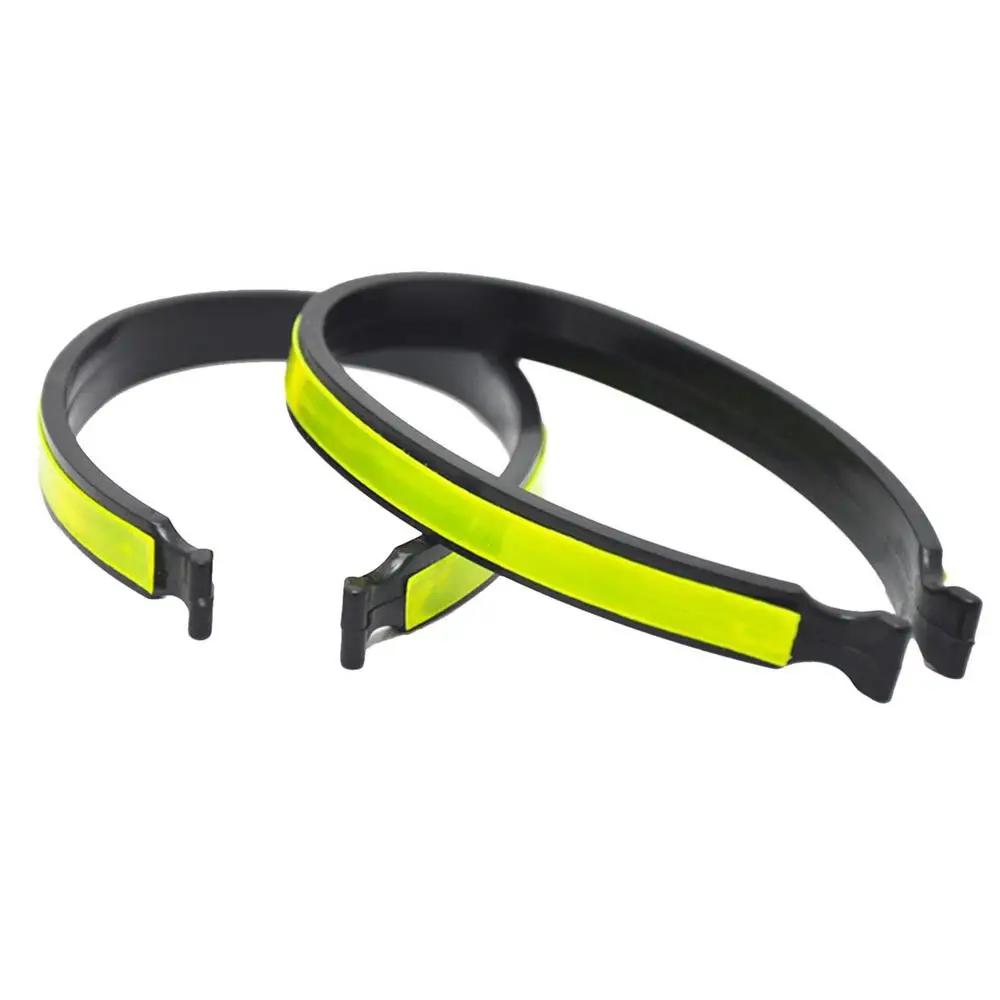 1pair ABS Reflective Trouser Clips Safety Strips Outdoor Cycling High Visibility Bicycle Pants Clip Cycling Equipment 1pair