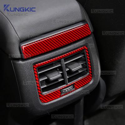 Real Soft Carbon Fiber Sticker For SEAT Ateca 5F 2016-2025 For Cupra Ateca 5F 2018-2025 LHD RHD Car Rear Air Outlet Frame Panel