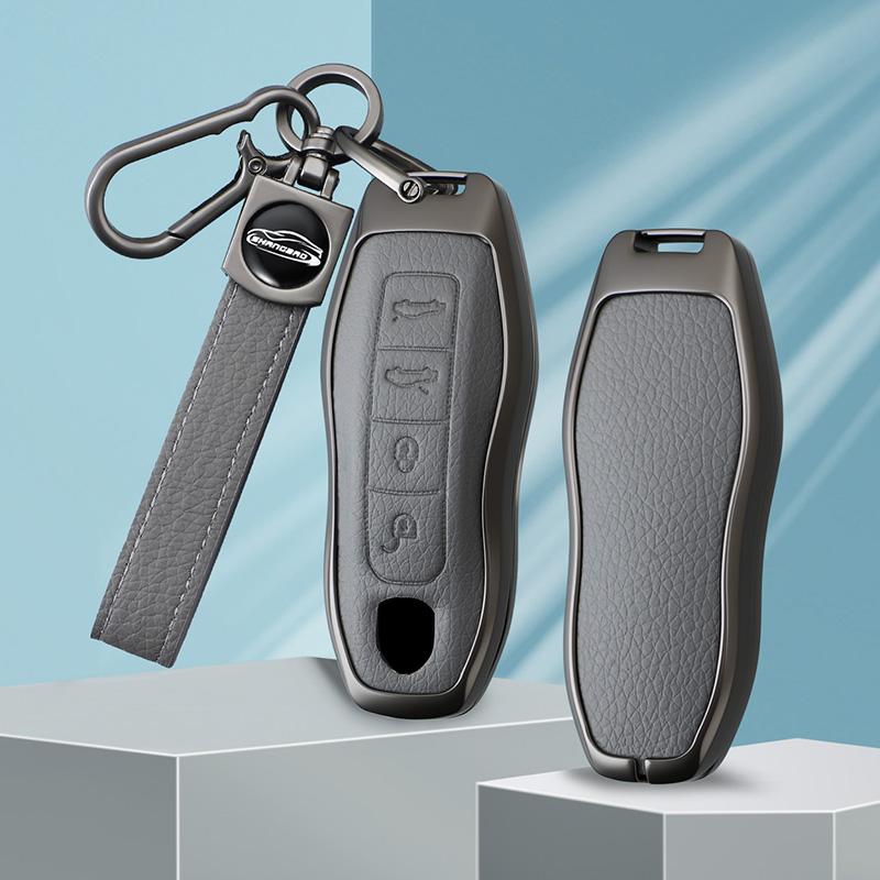 Zinc Alloy Car Key Case Cover for Porsche Cayenne 958 911 Lepin 996 Macan Boxster Panamera 997 944 924 Panamera 718 971 9YA