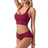 Plus Size Women's Sports Yoga Bra & Brief Set - Sexy, Wireless, Beautiful Back Design