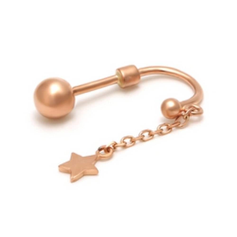 [Bnbgold] 14K/18K Cuff Star Chain Piercing Earrings (Single Side) Npe22885