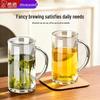 CINO Borosilicate Glass Tea Cup with Handle