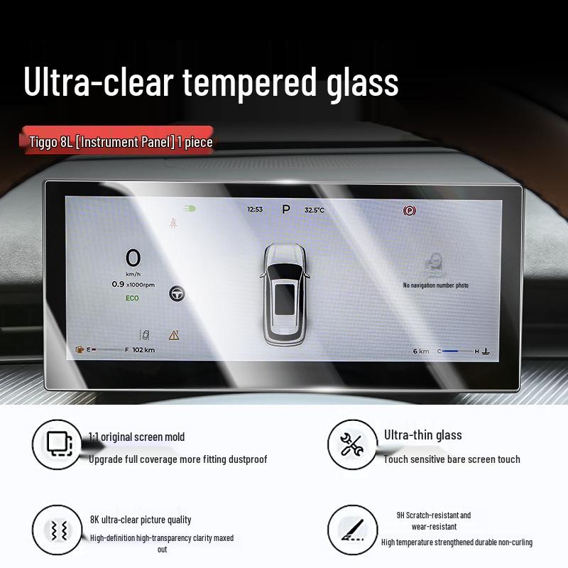 Tempered Screen Protector for 2024-2025 Chery Tiggo 8L Navigation Display