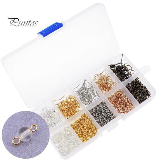

1 коробка DIY многоцветный комплект для изготовления ювелирных изделий металлические открытые кольца для прыжков серьги ремесленный набор для девочек