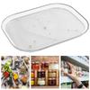 Household Fridge Organizer Tray Non-Skid Turntable Rack Saving Space Clear 360 Degree Rotatable for Cabinet Closet Vanity Makeup