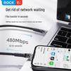 ROCK Z21 PD33W Transparent Fast Charging USB-C To Lightning Cable