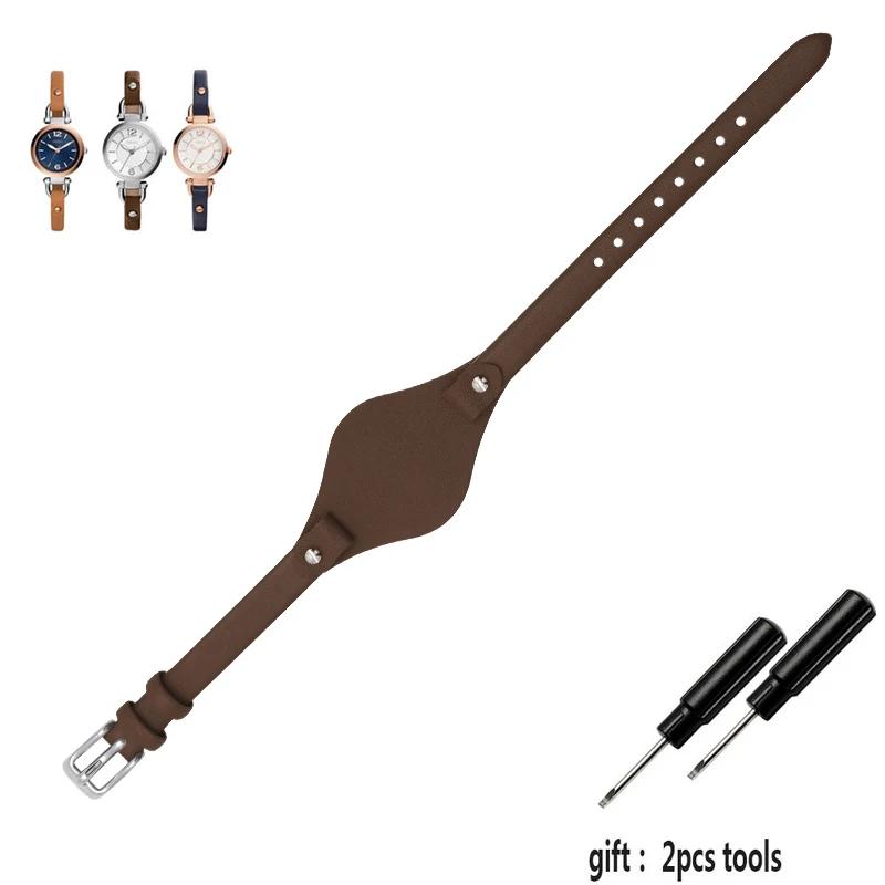 Классические ремешки для часов из натуральной кожи для Fossil ES3077 ES2830 ES3262 ES3060 — фото 14