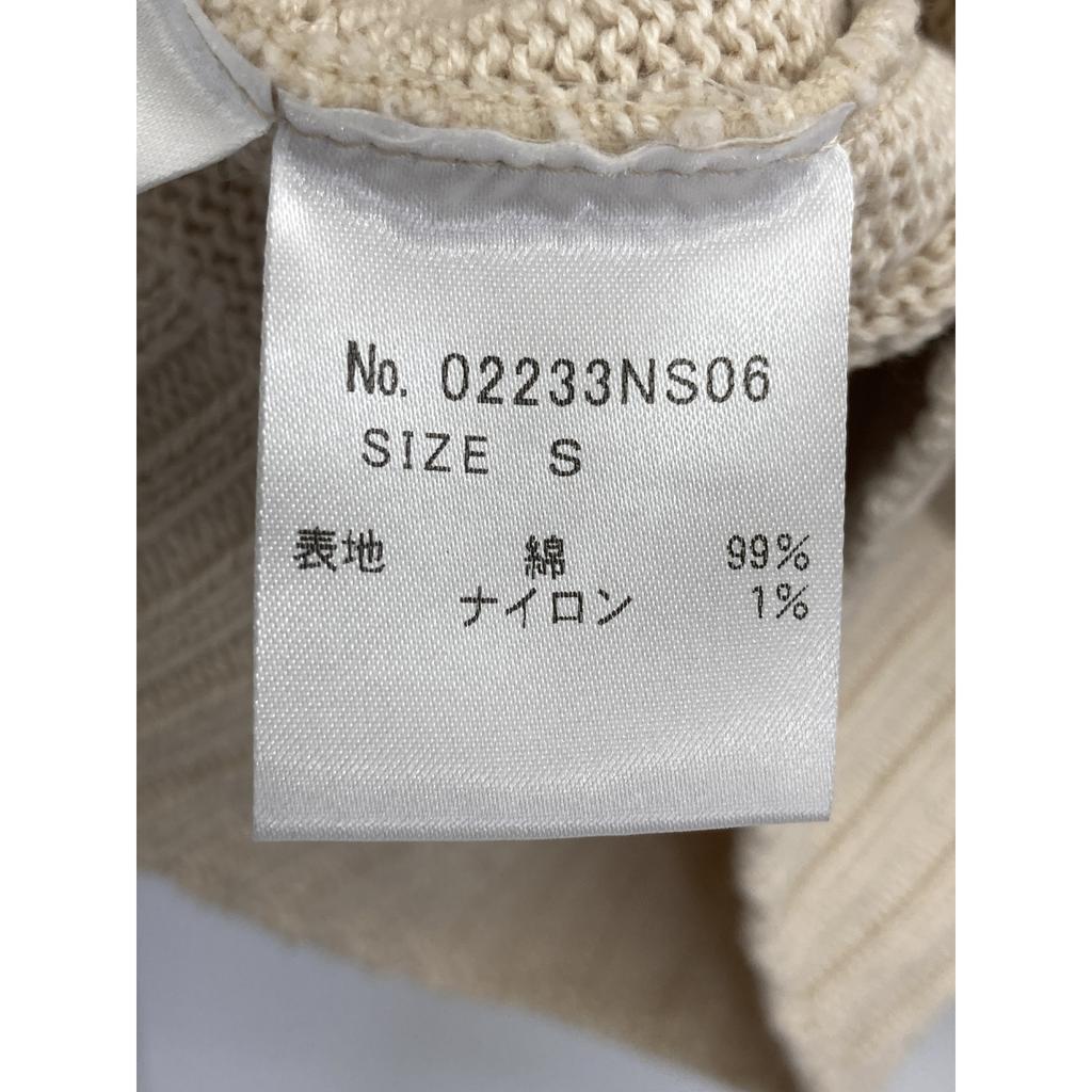 HYSTERIC GLAMOUR 02233NS06 TEDDY Cotton Jacquard Sweater tops S IvoryUsed